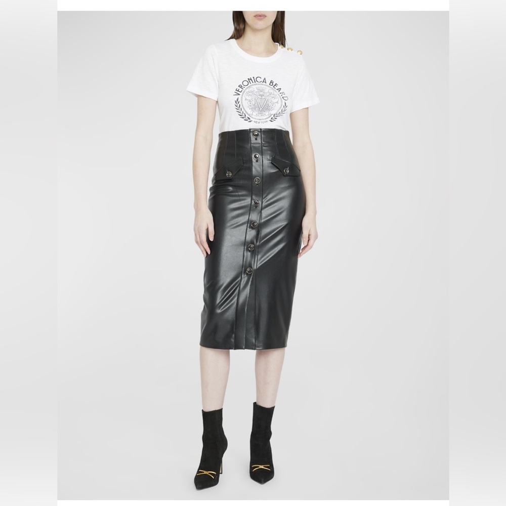 NWT! Veronica Beard Vegan Leather Skirt